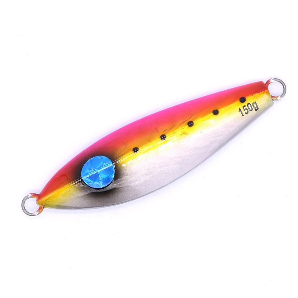 CASTFUN Metal Jigs Artificial Baits Jigging Lure 120g 150g 200g 5pcs/lot Slow Jigging Lure Fishing Jigs Jack Eye Slow