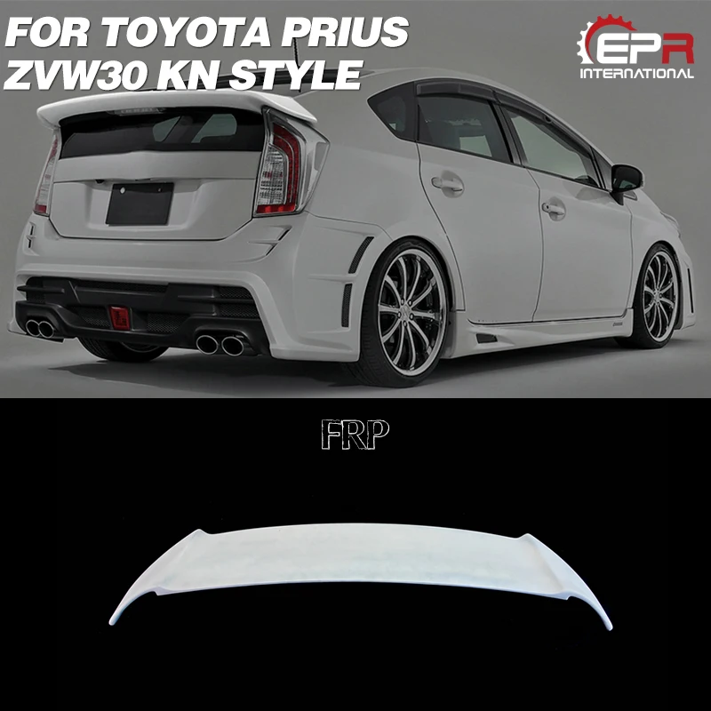 

KN Style Fiberglass Rear Wing FRP Fiber Glass Trunk Splitter Lip Bootlid Spoiler Drift Part For Toyota 08'.05~11'.11 Prius ZVW30
