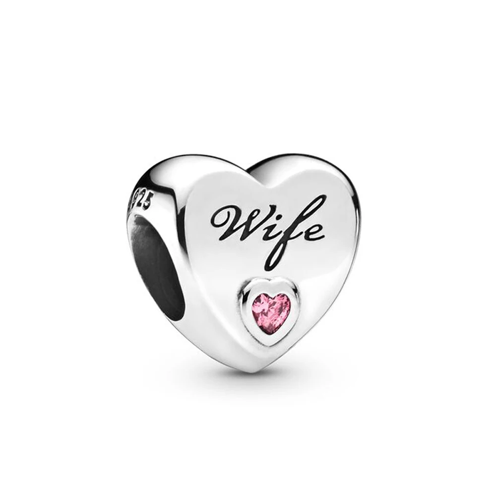 Аутентичные 925 стерлингового серебра бисера жена с амулетами подвесками