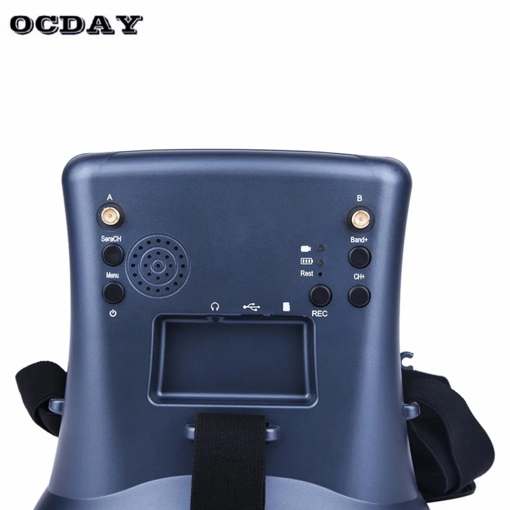 LS-008D 5,8G FPV Googles VR очки высокого качества 40CH с батареей 2000mA DVR разнообразие для RC модели 92% прозрачные линзы хобби