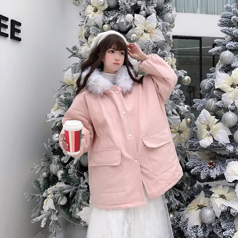 

Autumn & Winter New Style Cotton-padded Jacket Sub-Cropped Jacket Student Korean-style Loose Thick BF Style Workwear Cotton Coat