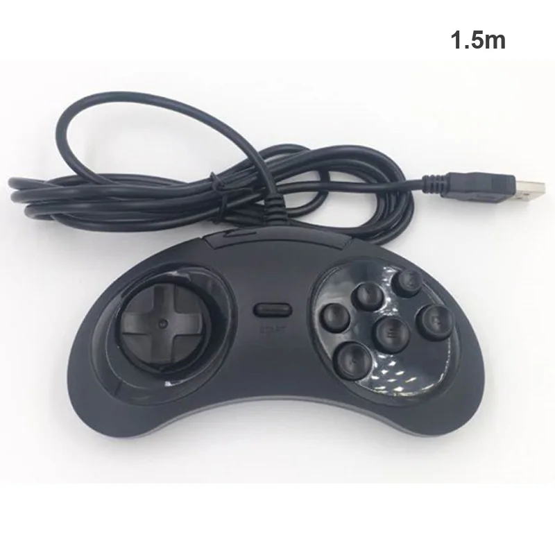 Проводной 6 кнопок USB SEGA классический геймпад USB джойстик, геймпад для SEGA Genesis/MD PC/2 Y1301/MAC Mega Drive геймпад