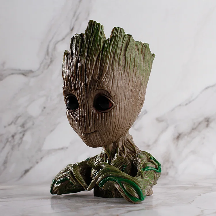 Guardians The Galaxy Groot горшок Детские действия скульптурные фигурки милые модели игрушки Ручка цветочный Best рождественские подарки для детей