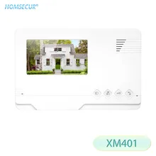 HOMSECUR белый 4," XM401 TFT ЖК-монитор для системы видеодомофона