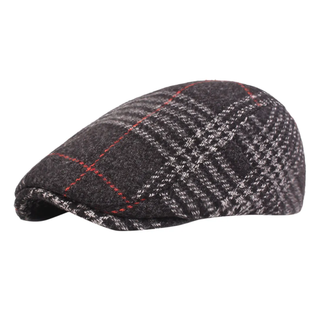 Новая модная восьмиугольная шапка берет для новорожденного шапки осень/зима для мужчин Международный британский джентльмен уличная z0919 - Цвет: BK