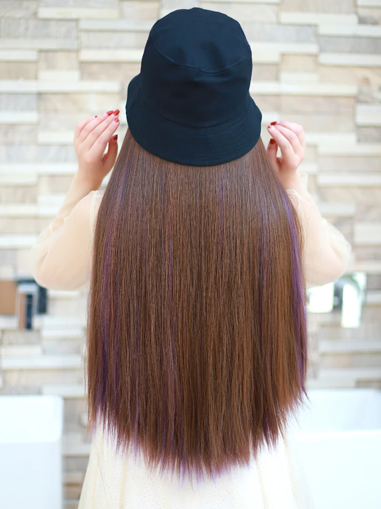 Панама шляпа periwig madam hat periwig Органическая осень и зима моделирование моды кибер знаменитости прямые волосы
