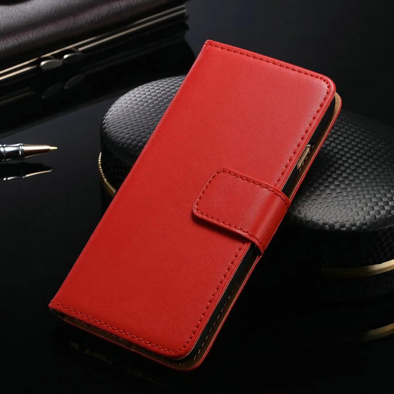 PU Leather Phone Case For ZTE Blade A7S Flip Case For ZTE Blade A7S Business Case Soft Silicone Back Cover - Цвет: Red