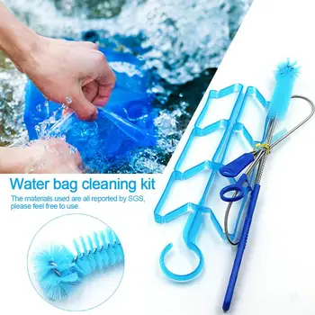 

Cheap Sale Hydration Water Bladder Bag Cleaning Tube Hose Sucker Brushes Drying Rack Set Outdoor Water Bag Liner Cleaning Brush