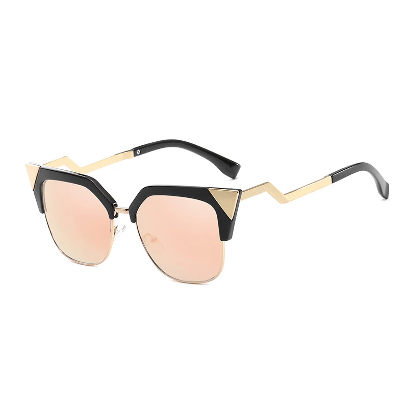 RFOLVE Fashion Half Frame Cat Eye Sunglasses Women Brand Summer Outdoor Travel Sun Glasses High Quality UV Goggles Shades RX245