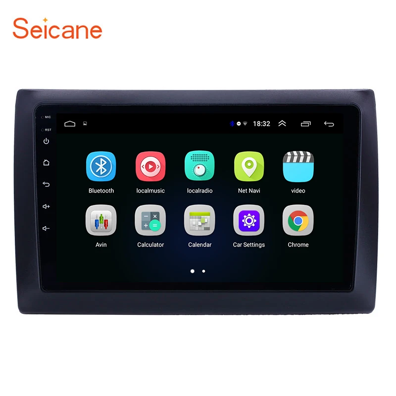Seicane Android 8.1 9 inch 2din 2.5D screen Car GPS Navigation audio Stereo for 2010 Fiat Stilo car multimedia player