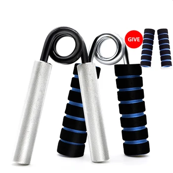 

Sponge Heavy Hand Grip Arm Muscle Trainer Expander Fitness Professional Wrist Finger Pow Gripper Strength Aluminum Handle Silver