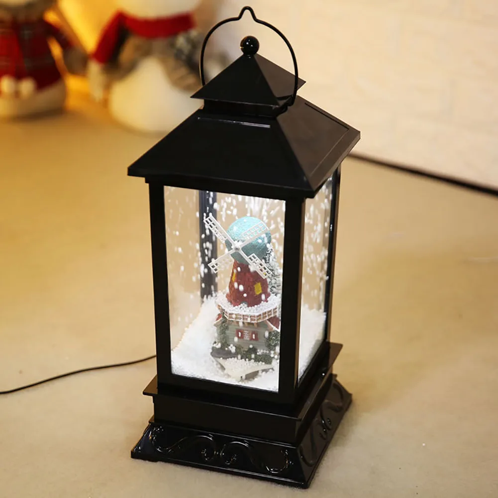 Fashion Santa Claus Snow Music Lantern Kids Toy Gift Christmas Festival Ornament Table Decoration