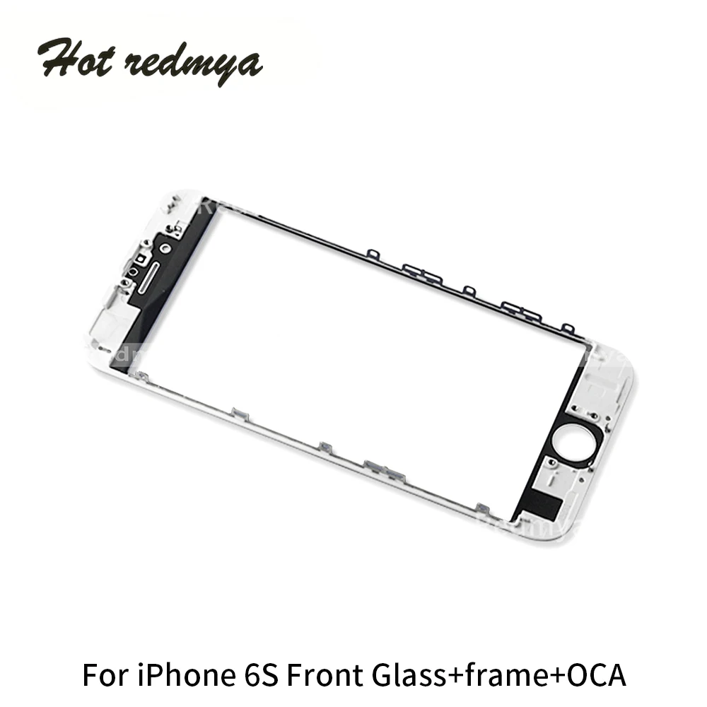 10 шт. сенсорный экран дигитайзер Панель переднее стекло для iPhone 6S внешнее стекло объектив с OCA+ рамка запасные части
