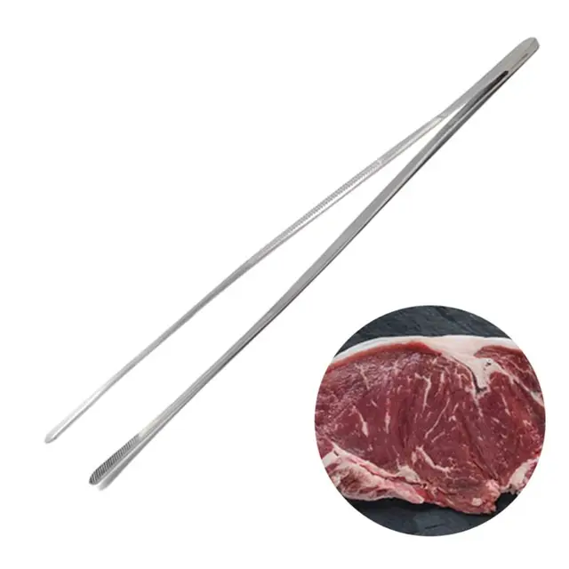 Főzés Saláta Tálalás Konyhai Szerszám Rozsdamentes Acél Hőálló Élelmiszer -Klip Bbq Fogók Grillálva A Kiegészítők Csipeszes Hordozható Szakács - Image 3