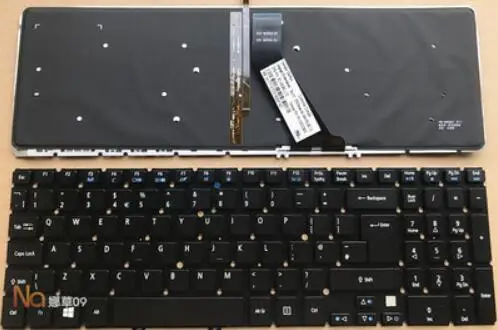 OEM UK backlit Крышка для acer Aspire MS2391 VN7-591G VN7-591 VN7-571G VN7-571 ЖК-дисплей одежды с топом свободного кроя/Передняя панель/Упор для рук/чехол для задней части корпуса/клавиатура - Цвет: OEM UK backlit