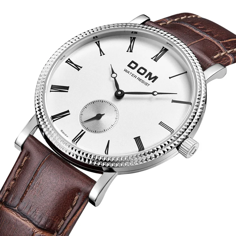 

DOM (Dom) Watch Fashion Genuine Leather MEN'S Watch Small Three Needle Waterproof Quartz MEN'S Watch M-253L-7M