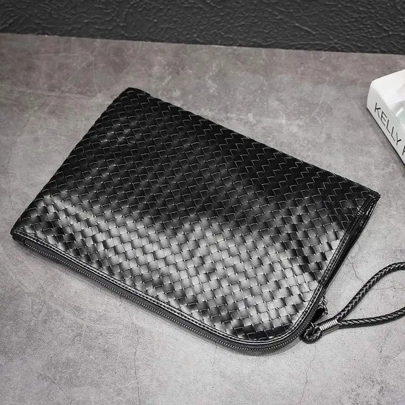 New Pattern Genuine Leather Business Briefcase Men Handbag Clutch Bag Large Capacity A4 Document Bags Ipad Package Laptop Bag