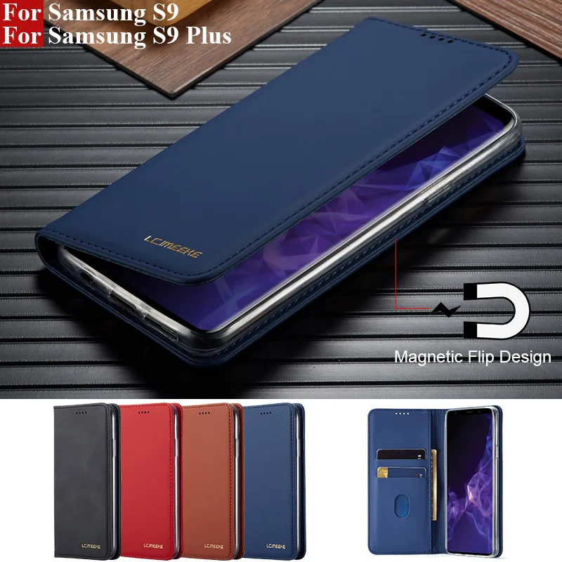 

S9 Plus Case For Samsung S9 Plus Case Flip Magnetic Phone Cases On Samsung Galaxy S9 Cases Leather Vintage Wallet Case S9+ Cover