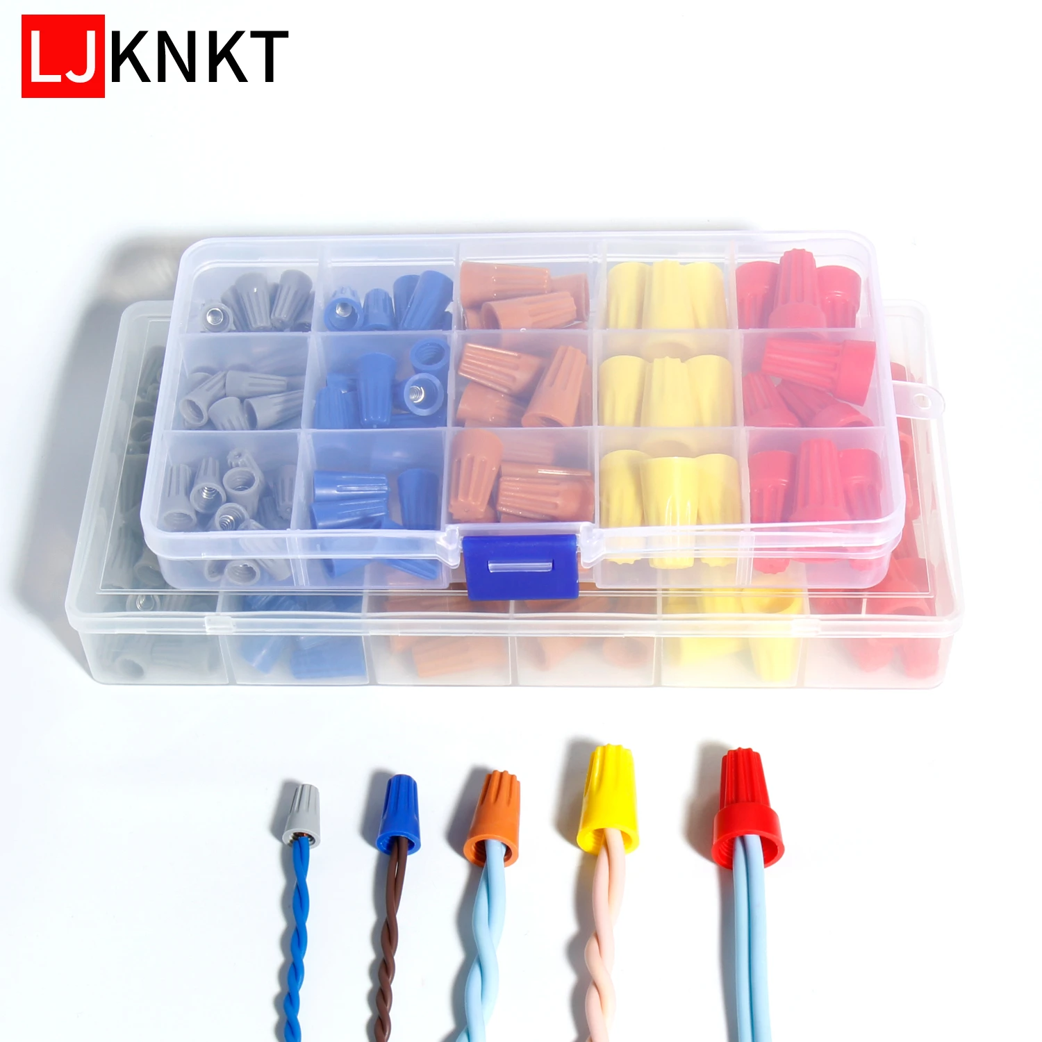

Wire Connection Screw Twist Connector Cap Insert Nut Spring Terminals Rotating Kit 160/100Pcs Electrical Connection Kit Terminal
