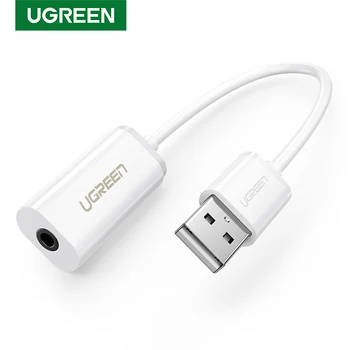 

Ugreen Sound Card External 3.5mm USB Adapter USB to Headphone Speaker Audio Interface for Computer PS4 USB Sound Card