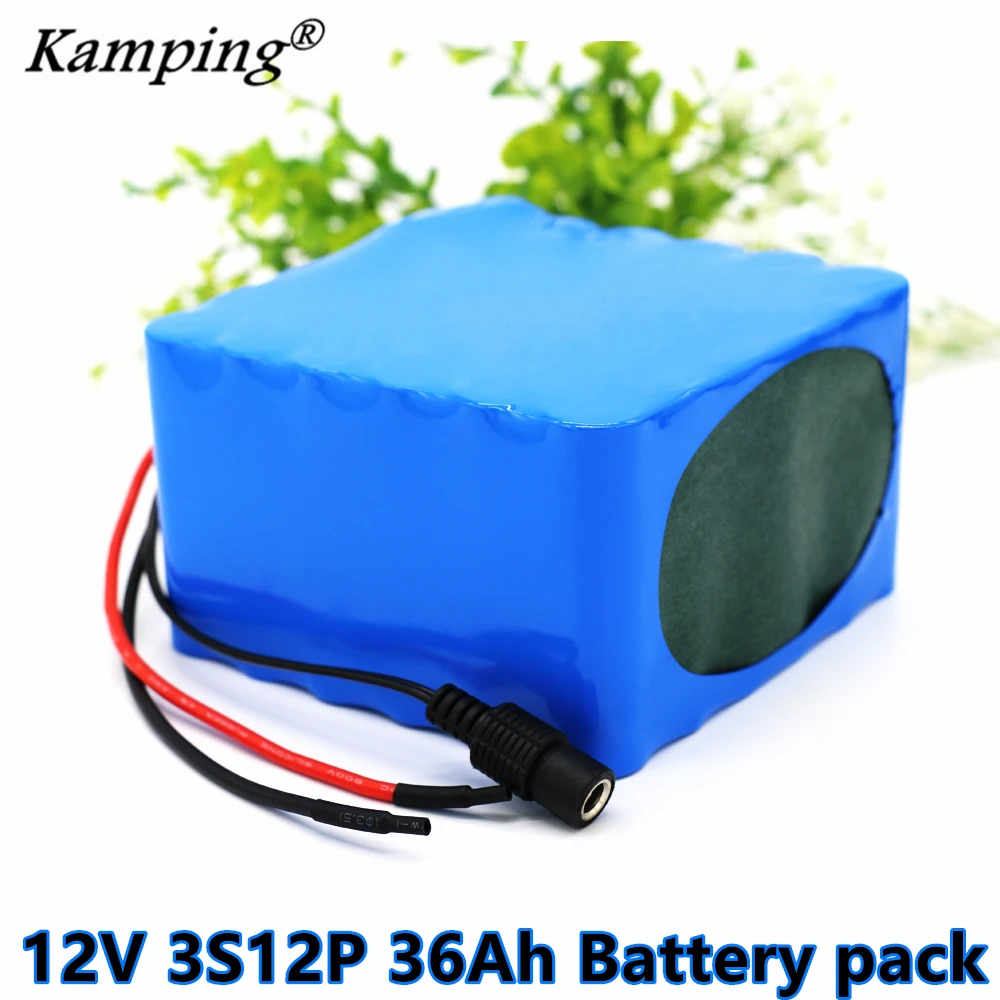 

12V 30Ah /36Ah 3S12P 11.1V 12.6V High-power Lithium Battery Pack for Inverter Xenon Lamp Solar Street Light Sightseeing Car