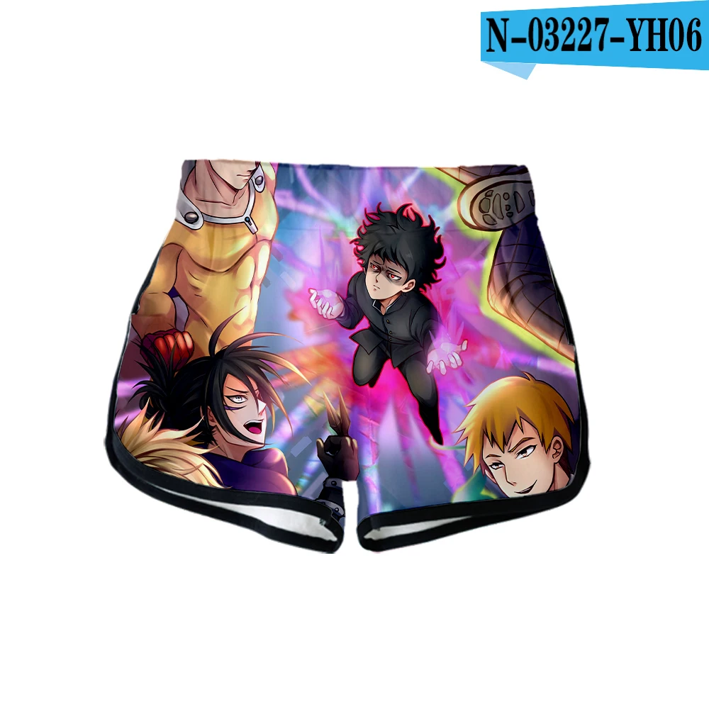Спортивные шорты с принтом Mob Psycho 100, сексуальные женские модные популярные повседневные Мягкие шорты Harajuku, обтягивающие - Цвет: picture color