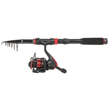 

Portable Carbon Telescopic Spinning Fishing Rod Reel Set 2.7M Fishing Pole 1000 Reel Travel Sea Fishing