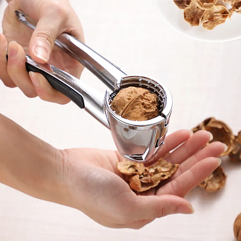 Wonderlife Aluminum Nutcracker with Four Nips Clamps Kitchen Tool Multi-Functional Nut Cracker Sheller Walnut Cracker