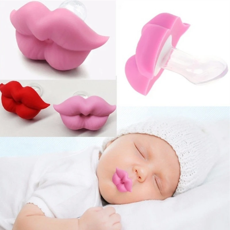

Safe Cute Lips Shape Baby Child Pacifier All Silicone Pacifier Orthodontic Dummy Nipple Baby Baby Stuff