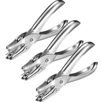 

Metal Hole Punchers Single Hole Punch Paper Puncher Ticket for School, Home and Office, 3 Pack