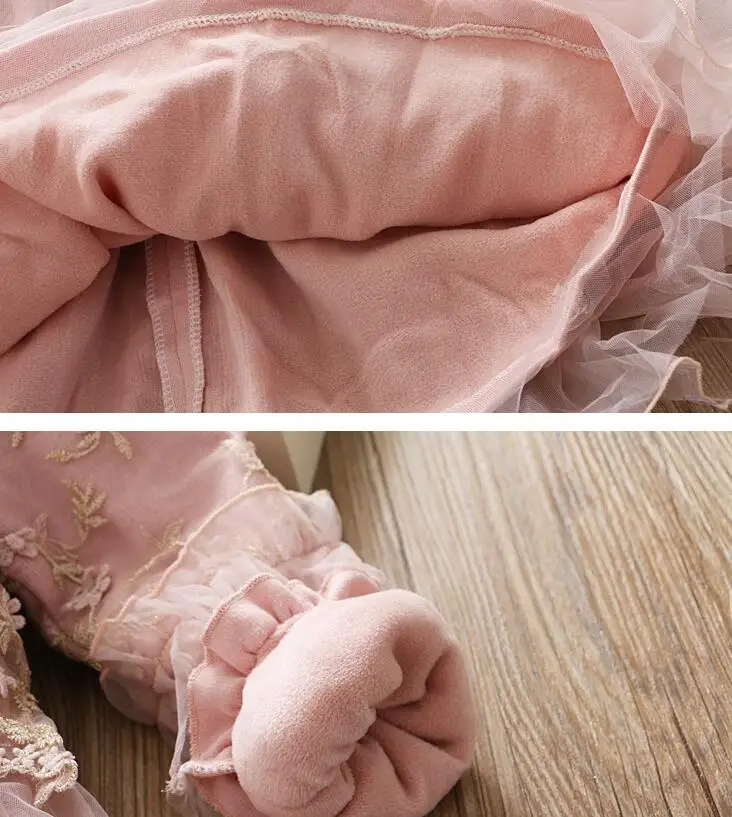 9.27th Autumn Princess dress Embroidered screen children's long-sleeved dress 100-140cm Girls Dress