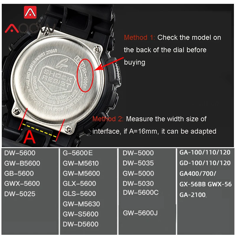 Stainless Steel Adapters Connector 16mm For Casio G-shock Ga-110 Ga-100 Gd- 100 Dw-5600 6900 Refit Watch Accessories Not Strap - Watchbands - AliExpress