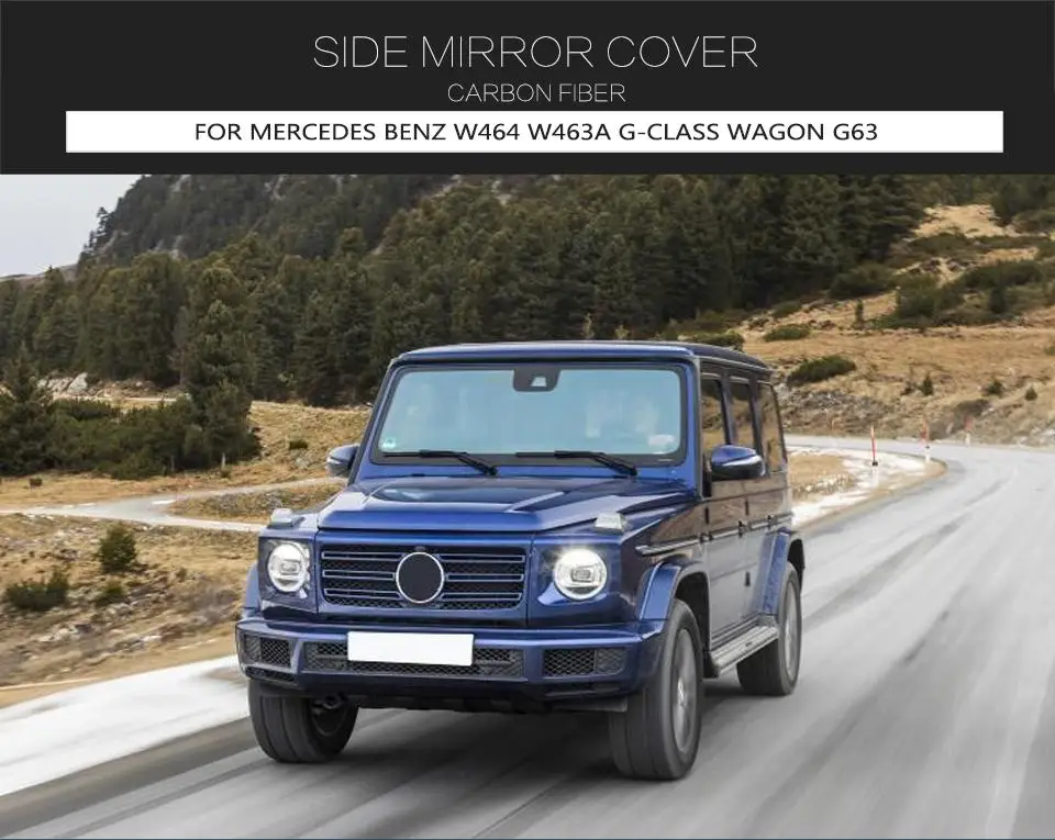Накладки на зеркала заднего вида из углеродного волокна для Mercedes-Benz G Class W464 G500 G65 AMG, колпачки для бокового зеркала автомобиля