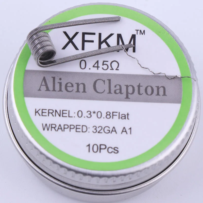 

XFKM 316/A1 Flat twisted wire Fused clapton Hive premade wires Alien Mix twisted Quad Tiger coils Heating Resistance rda coil