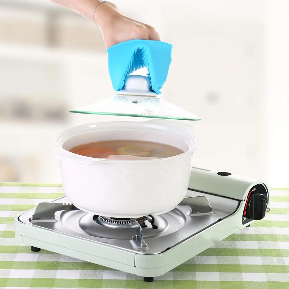 

1pc Silicone Pot Clips Heat Hot Plate Clip Baking Microwave Oven Gloves Thicken Anti-scald Kitchen Organizer household bowl oven