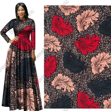 Хлопок ткани африканская Датская восковая Высококачественная Анкара листья принты Гана голландская настоящая одежда для вечерние платья 6 ярдов