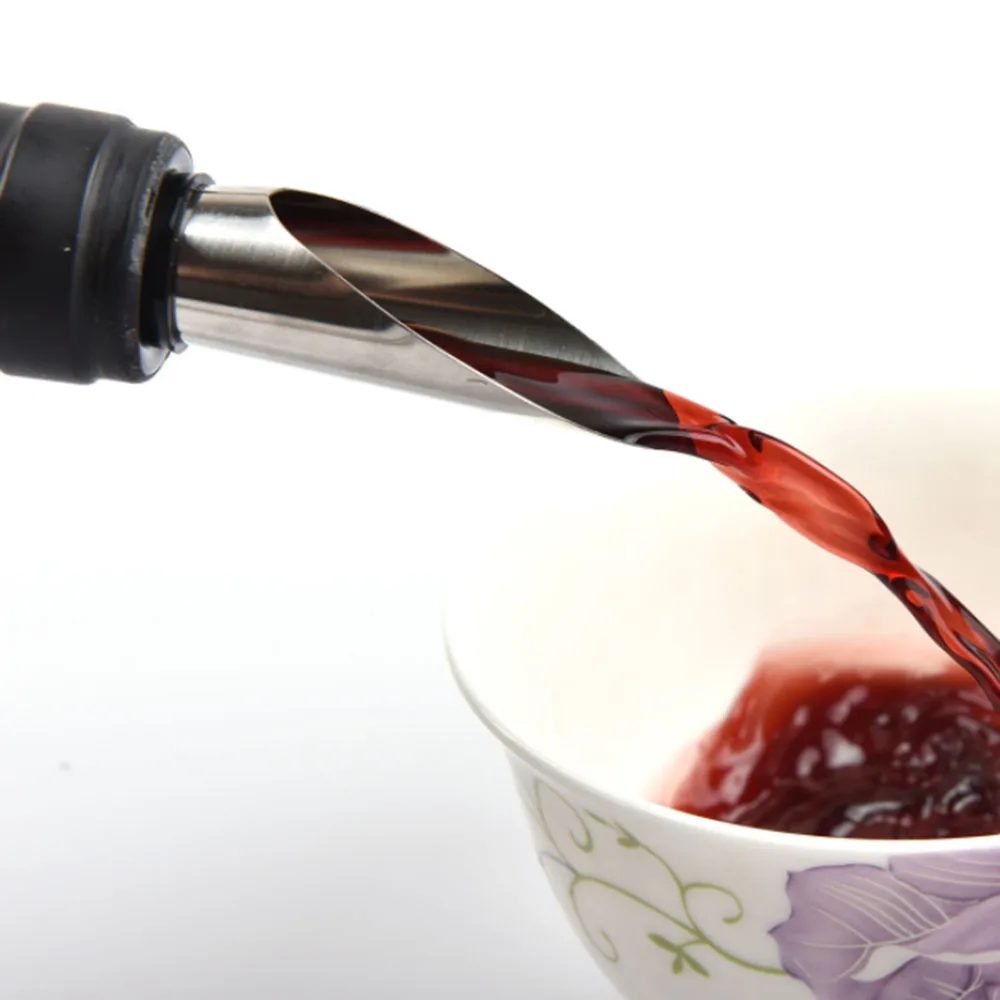 Stainless Steel Wine Stopper Pouring Device Dual Wine Bottle Stopper Guide Liquor Pourers Free Flow Bottle Brand New