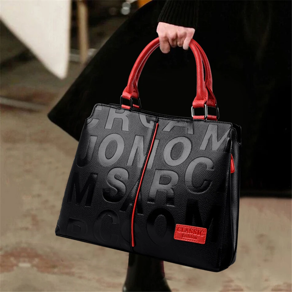 Women Genuine Leather Tote Bag Ladies Shoulder Bag Luxury Designer Work  Purse Handbag With Big Front Pocket New - AliExpress