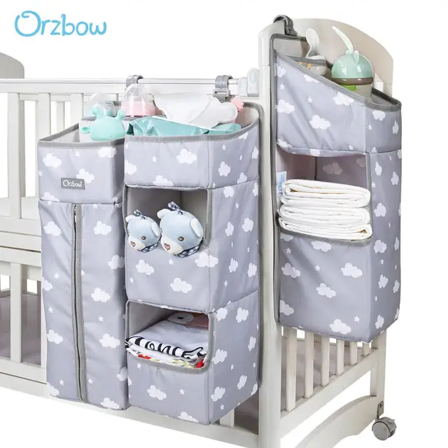 Orzbow Baby Bed Organizer Hanging Bags For Newborn Crib Diaper Storage Bags Baby Care Organizer Infant Bedding Nursing Bags 1