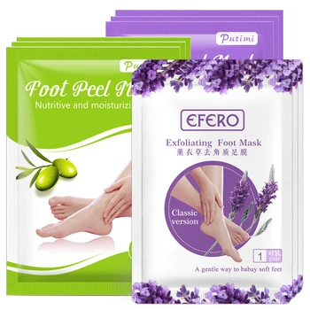 

3Pack Lavender Exfoliating Foot Mask Remover Dead Skin Cuticles Beauty Foot Peeling Masks for Pedicure Socks Feet Mask