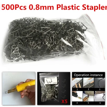 

Universal 500pcs 304 Stainless Steel 0.8mm Pre-cut Wave Stapler Staples For Plastic Welder Tool Car Damaged Bumper Repair Kit