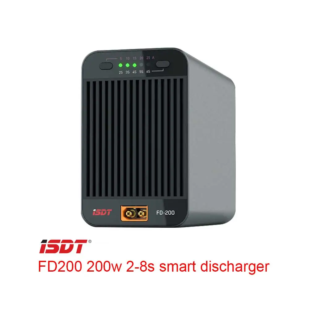 ISDT FD-200 200W 25A Smart Control Discharger Wireless APP Control Discharger Fit 2s-8s Battery Current 5A 10A 15A 20A 25A