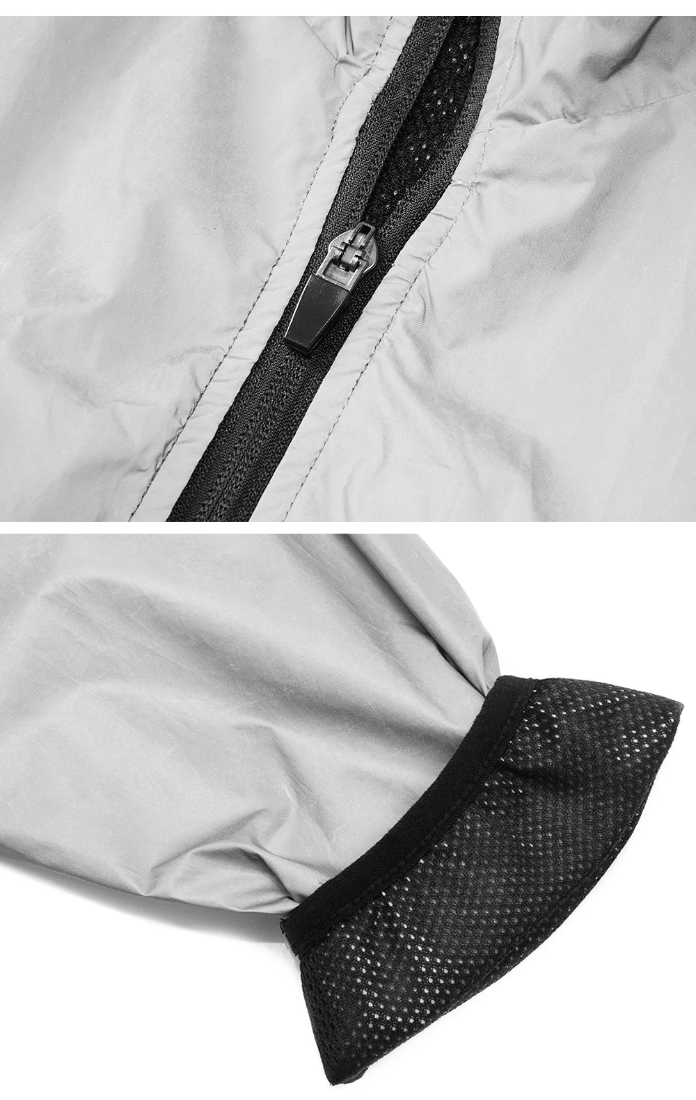 WOSAWE Highly Visible Cycling Jacket Night Glowing Running Waterproof Rainproof Riding Bicycle Bike Windbreaker Loose fit