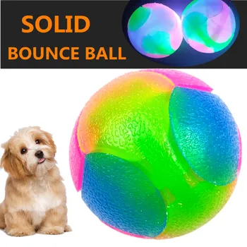 

Cute Pet Hot Selling High Elasticity Dog Toy Ball Small Dog Teddy Pet Ball Glow Bouncing Ball