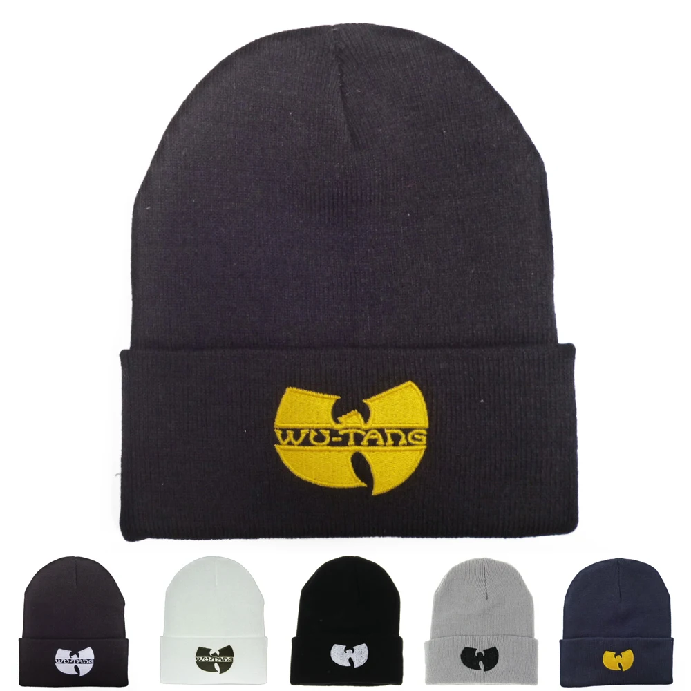 Теплая Зимняя кепка с WU TANG CLAN шапки для мужчин и женщин шапочка вязаная шерстяная