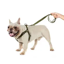 OneTigris тактический жилет и поводок набор с металлическими клипсами для обслуживания собаки нейлоновый тренировочный жгут и поводок набор