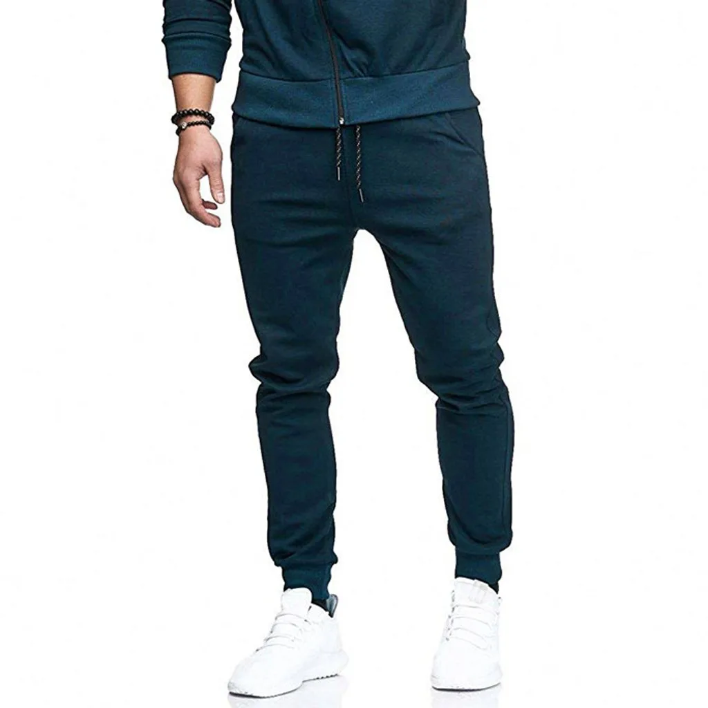 Womail pant Men Sweatpants Joggers fashion Casual Drawstring Sweatpant Trouser Loose Long Pants Sport Running Sweatpants P108