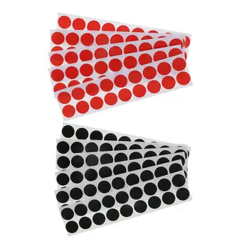 

900 Pcs Paper Self Adhesive Target Paster Splatter Cover-up Patch For Training Hunting Pratice Black/Red Color 0.8''/2cm