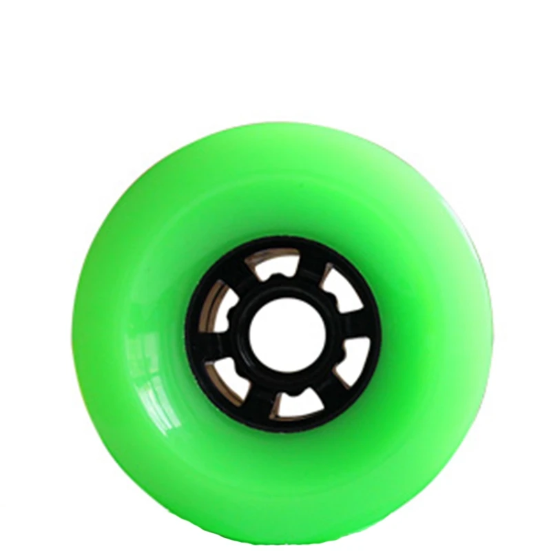 90 мм Электрический скейтборд колесо демпфирования скейтборд колесо для SHR78A PU колесо мягкое сопротивление длинное бортовое колесо - Цвет: Green