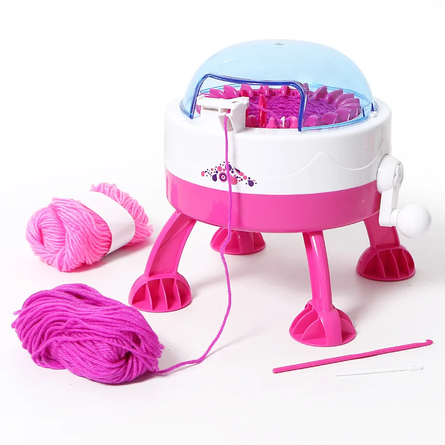 

Children Hand-cranking to Knit Machine 22 Needle Star Cylinder Woven Wool Machine Knitted Scarf Hat Handmade Educational Gift Bo